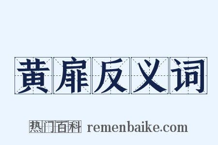 黄扉反义词是什么意思的图片